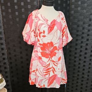 NWT Cato Floral Print Puff Sleeve Dress Size XS